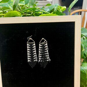 Emilie Angles Beaded Fringe Earrings |DISCOUNTED SHIPPING|